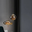 DecorBites™ Amber Glass Chandelier: Luxury Pendant Lighting for Bedroom, Dining Room, Kitchen, Restaurant
