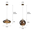 DecorBites™ Amber Glass Chandelier: Luxury Pendant Lighting for Bedroom, Dining Room, Kitchen, Restaurant