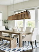 DecorBites™ Amber Glass Chandelier Rectangle Pendant Lighting for Nordic Dining Room