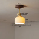 DecorBites™ Amber Glass Copper LED Ceiling Light Fixture for Modern Home Decor