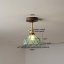 DecorBites™ Amber Glass Copper LED Ceiling Light Fixture for Modern Home Decor