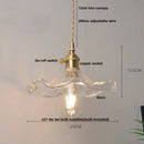 DecorBites™ Amber Glass Cube LED Pendant Lights, Japanese Style for Kitchen, Bedroom, Coffee.