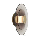 DecorBites™ Amber Glass Disc Wall Lamp LED Modern Minimalist Sconce Lighting
