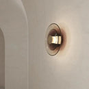 DecorBites™ Amber Glass Disc Wall Lamp LED Modern Minimalist Sconce Lighting
