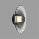 DecorBites™ Amber Glass Disc Wall Lamp: Modern Minimalist LED Sconce Lighting Fixture