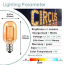 DecorBites™ Amber Glass LED Bulb | Low Volts Mini Light | Warm White 2200K