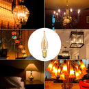 DecorBites™ Amber Glass LED Candle Light Bulb 2200K Retro C22TG Candelabra Night Decor E12 E14