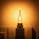 DecorBites™ Amber Glass LED Candle Light Bulb 2200K Retro C22TG Candelabra Night Decor E12 E14