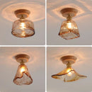 DecorBites™ Amber Glass LED Ceiling Lights Modern Decoration for Home Porch Restaurant
