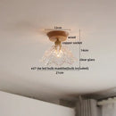 DecorBites™ Amber Glass LED Ceiling Lights Modern Decoration for Home Porch Restaurant