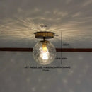 DecorBites™ Amber Glass LED Ceiling Lights Modern Home Lighting Copper Socket