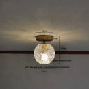 DecorBites™ Amber Glass LED Ceiling Lights Modern Home Lighting Copper Socket