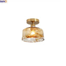 DecorBites™ Amber Glass LED Ceiling Lights Modern Home Lighting Copper Socket