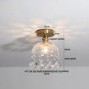 DecorBites™ Amber Glass LED Ceiling Lights Modern Home Lighting Copper Socket