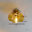 DecorBites™ Amber Glass LED Ceiling Lights Modern Home Lighting Copper Socket