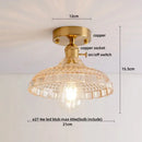 Modern amber glass led ceiling lights for kitchen and living room