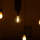 DecorBites™ Amber Glass LED Filament Globe Bulb, 2200K Dimmable E12 E14 Outdoor Fairy Light