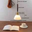 DecorBites™ Amber Glass LED Pendant Lamp, Copper Walnut Hanging Light Fixture for Home Decor