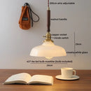 DecorBites™ Amber Glass LED Pendant Lamp, Copper Walnut Hanging Light Fixture for Home Decor