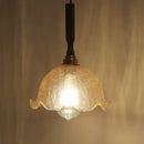 DecorBites™ Amber Glass LED Pendant Lamp, Copper Walnut Hanging Light Fixture for Home Decor