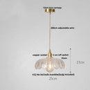 DecorBites™ Amber Glass LED Pendant Lamp Modern Nordic Hanging Light