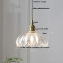 DecorBites™ Amber Glass LED Pendant Lamp Modern Nordic Hanging Light
