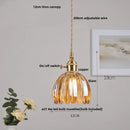 DecorBites™ Amber Glass LED Pendant Lamp Modern Nordic Hanging Light