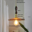 DecorBites™ Amber Glass LED Pendant Lamp with Adjustable Wire for Dining Room and Kitchen