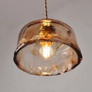 DecorBites™ Amber Glass LED Pendant Lamp with Adjustable Wire for Dining Room and Kitchen