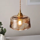 DecorBites™ Amber Glass LED Pendant Lamp with Adjustable Wire for Dining Room and Kitchen