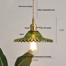DecorBites™ Amber Glass LED Pendant Lamp with Adjustable Wire for Dining Room and Kitchen