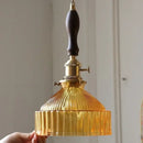 DecorBites™ Amber Glass LED Pendant Light Fixture Modern Home Lighting Plafond Lamp