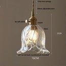 DecorBites™ Amber Glass LED Pendant Light Fixture Modern Home Lighting Plafond Lamp