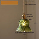 DecorBites™ Amber Glass LED Pendant Light Fixture Modern Home Lighting Plafond Lamp