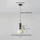 DecorBites™ Amber Glass LED Pendant Light for Kitchen Cafe Restaurant Rustic Wood Interior Lighting