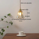 Vintage amber glass led pendant light for dining room