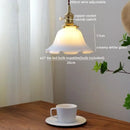 Vintage amber glass led pendant light for dining room