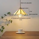 Vintage amber glass led pendant light for dining room