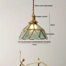 Vintage amber glass led pendant light for dining room
