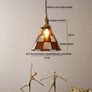 Vintage amber glass led pendant light for dining room