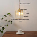 Vintage amber glass led pendant light for dining room