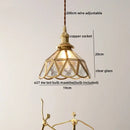 Vintage amber glass led pendant light for dining room