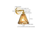 DecorBites™ Amber Glass LED Wall Lamp for Bedroom Minimalistic Copper Lighting