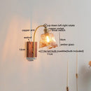 DecorBites™ Amber Glass LED Wall Lamp for Modern Nordic Home Decor