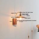 DecorBites™ Amber Glass LED Wall Lamp for Modern Nordic Home Decor
