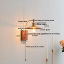 DecorBites™ Amber Glass LED Wall Lamp for Modern Nordic Home Decor