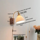 DecorBites™ Amber Glass LED Wall Lamp for Modern Nordic Home Decor