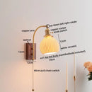 DecorBites™ Amber Glass LED Wall Lamp for Modern Nordic Home Decor