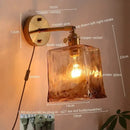 DecorBites™ Amber Glass LED Wall Lamps for Living Room and Bathroom Mirror Lighting