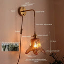 DecorBites™ Amber Glass LED Wall Lamps for Living Room and Bathroom Mirror Lighting